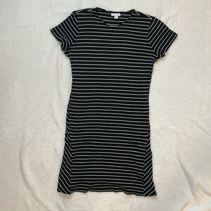 J Jill striped dress size small/ black and white